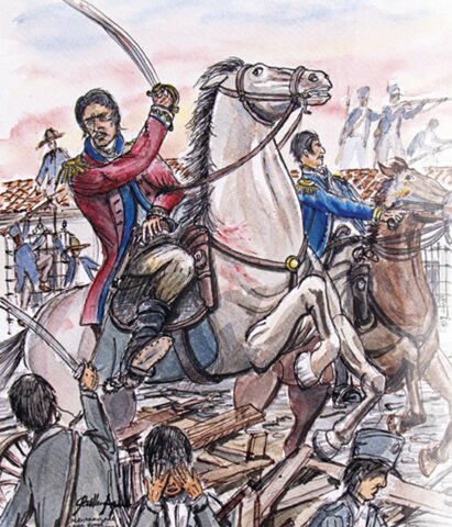 Morazán trata de recuperar la ciudad capital de Guatemala