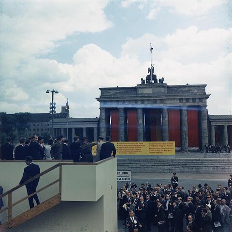 President Kennedy at the Brandenburg Gate