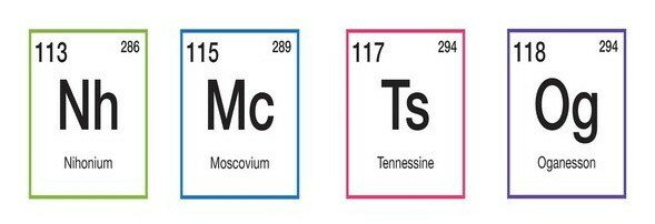 Nuevos elementos 113 al 118 Científicos japoneses, rusos y estadounidenses