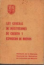 Emisión de Ley de Instituciones de Crédito