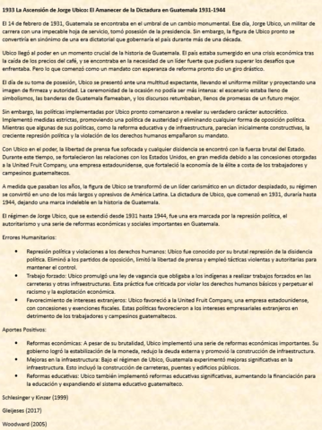 La Ascensión de Jorge Ubico: El Amanecer de la Dictadura en Guatemala 1931-1944