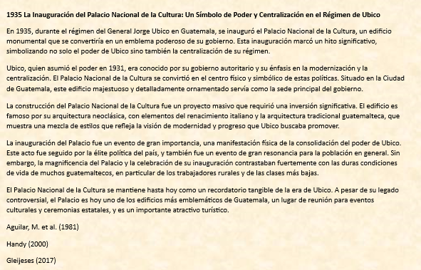 1935 La Inauguración del Palacio Nacional de la Cultura: Un Símbolo de Poder y Centralización en el Régimen de Ubico