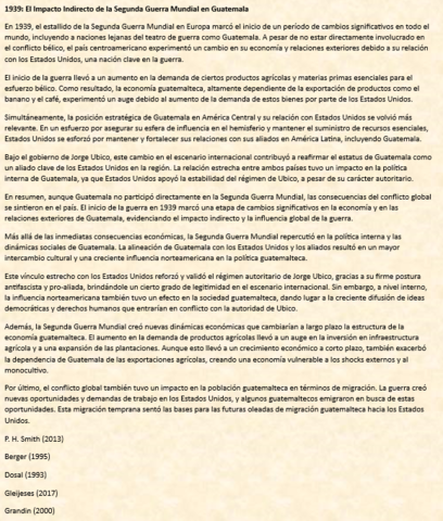 1939: El Impacto Indirecto de la Segunda Guerra Mundial en Guatemala