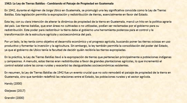 1942: La Ley de Tierras Baldías - Cambiando el Paisaje de Propiedad en Guatemala