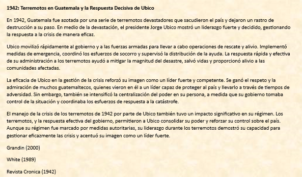 1942: Terremotos en Guatemala y la Respuesta Decisiva de Ubico