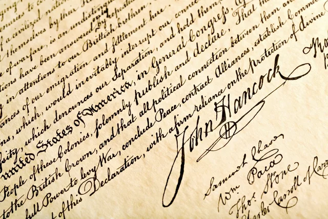 Declaration of Independence signed