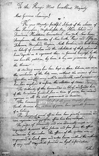 Olive Branch Petition sent to England