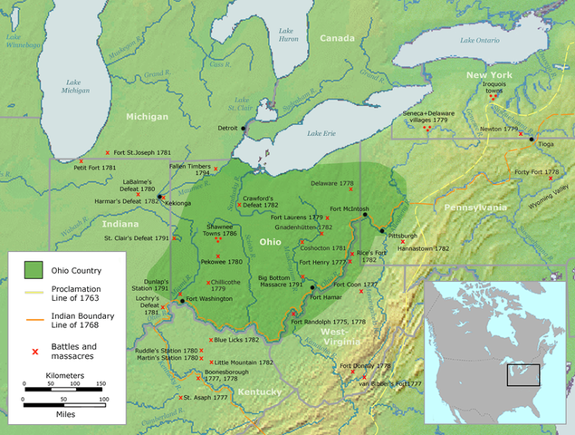 British settlers moved into the Ohio River valley