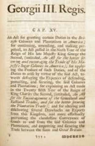 sugar revenue act of 1764