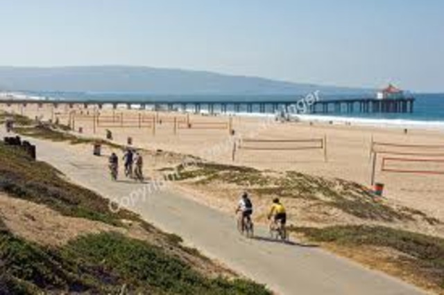 Monté en una bicicleta