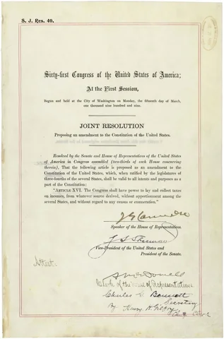 The 16th Amendment is Passed