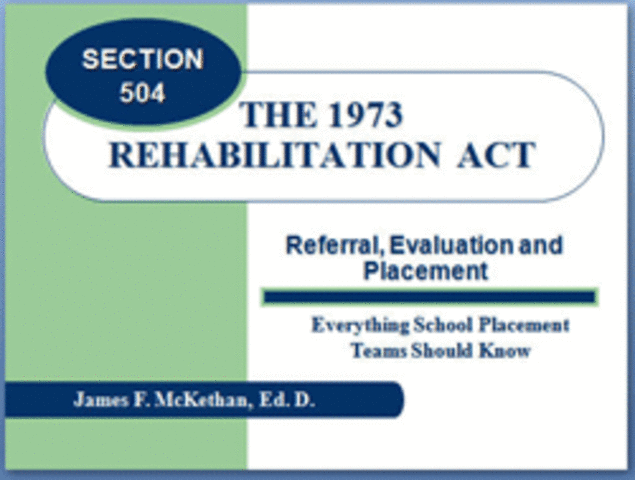 Section 504 of the Rehabilitation Act (P.L. 93-112)