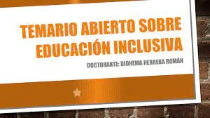 Temario Abierto sobre Educación Inclusiva