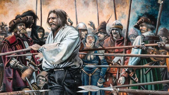 Levantamientos campesinos, como la Guerra de los Campesinos en Alemania