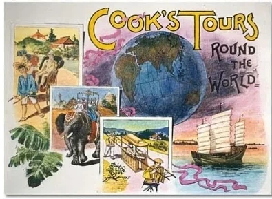 Thomas Cook Organizó el primer viaje alrededor del mundo, con nueve personas y con una duración de 222 días.