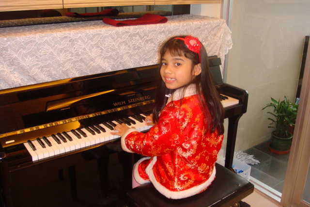 Playing piano