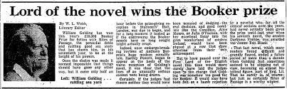 William Golding won the Booker prize