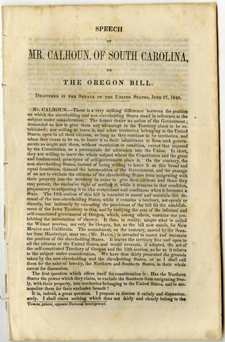 John Calhouns pamphlets