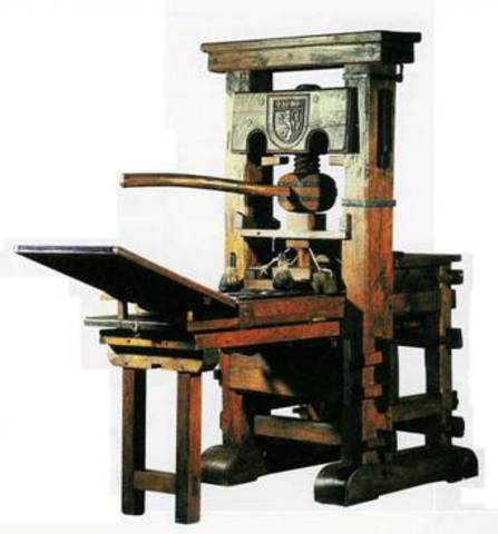 Ανακάλυψη του κοχλιωτού πιεστηρίου (τυπογραφείo)