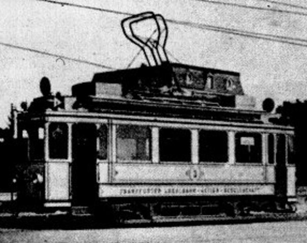 Η πρώτη γραμμή ηλεκτροκίνητου τραμ