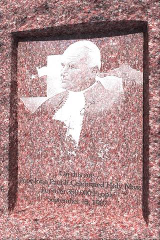 Historical Marker Commemorates the Pope's Visit