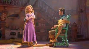 Rapunzel and Flynn make a deal, Flynn takes Rapunzel to see the lanterns and Rapunzel gives him the crown he stole