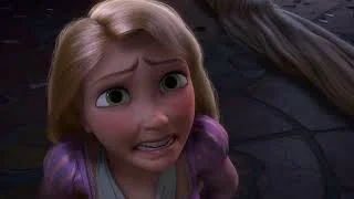 Rapunzel is crying over Flynn dying and mother gothel gives her a choice, She can be free but Flynn dies, or Flynn stays alive and she has to be with Gothel forever,  And ovisously she chose Flynn