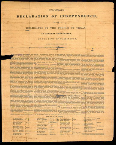 Texas Recognized As Independent