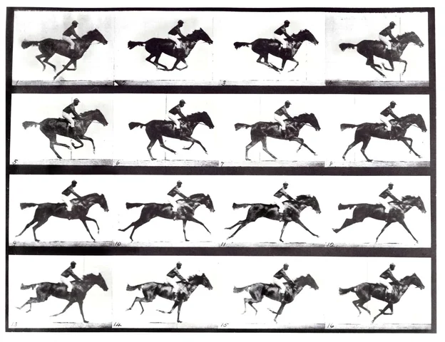 Eadweard Muybridge realitza experiments amb fotografia en moviment, establint les bases de la cinematografia.
