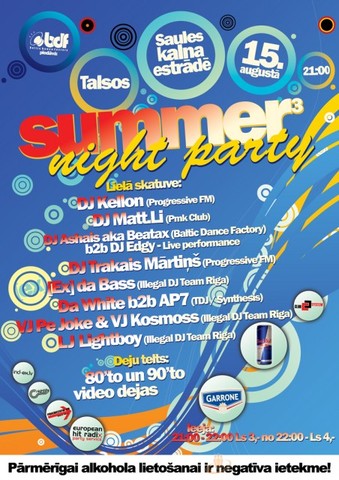 SUMMER NIGHT PARTY Talsos