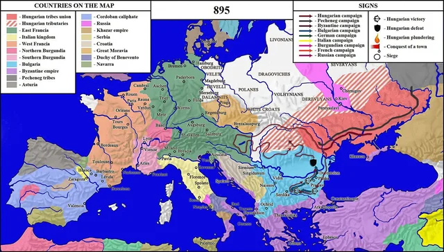 Magyars invasions of Europe - 895