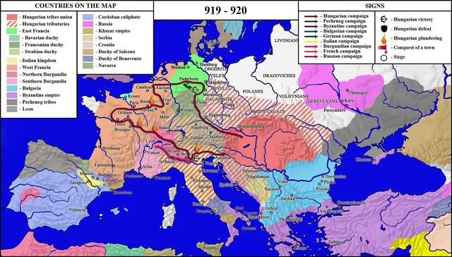 Magyars invasions of Europe - 920