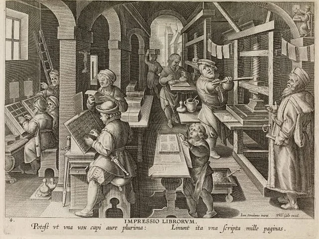 Etapa de la primera imprenta. (1450 d.C)