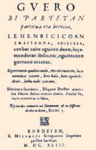 Pedro Axularrek "Gero" liburua publikatu.