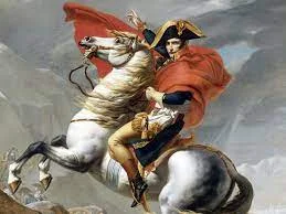 Napoleon and his men march on Russia