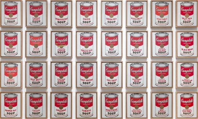 Obra Pop Art: "Latas de sopa Campbell" de Andy Warhol