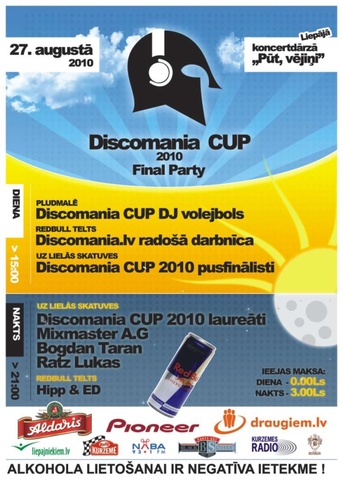 DISCOMANIA® CUP 2010 noslēguma pasākums Liepajā