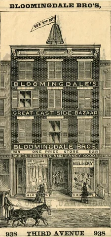 Joseph and Lyman Bloomingdale open the East Side Bazaar.