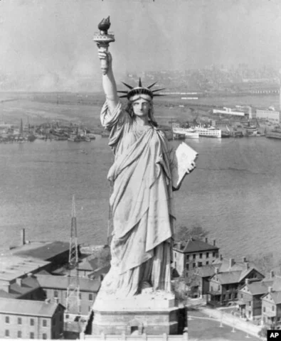 The Statue of Liberty is dedicated.
