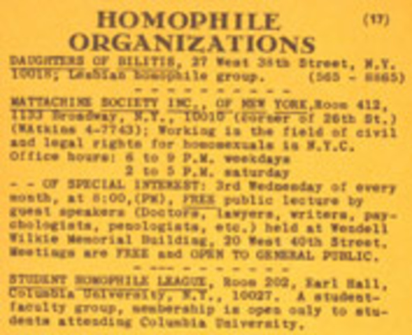 GAY RIGHTS ORGANIZATION