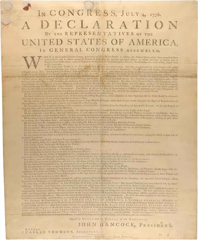 Declaration of Independence is adopted by the Continental Congress
