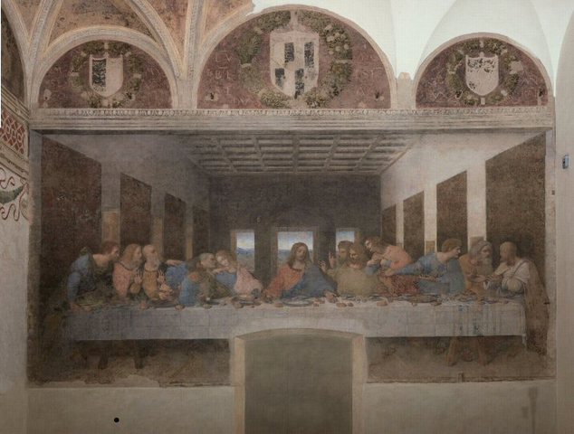 Da Vinci paints The Last Supper