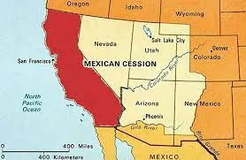 Mexico loses California, New Mexico, and Arizona