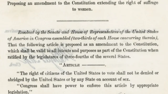 The 19th Amendment to the Constitution is certified as law
