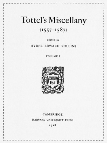 Miscellany by Tottel