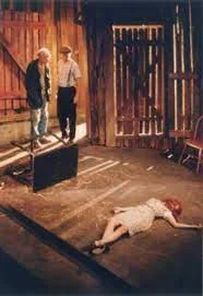 Group finds dead wife. Goes after Lennie.