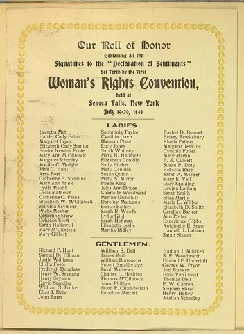 The Declaration of the Rights of Woman