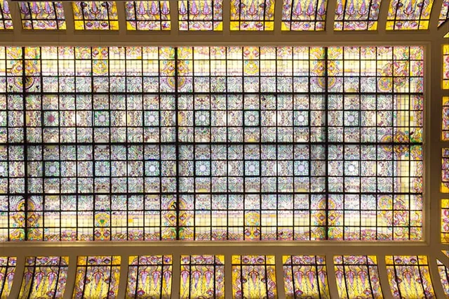 Vitral en el Palacio de Hierro