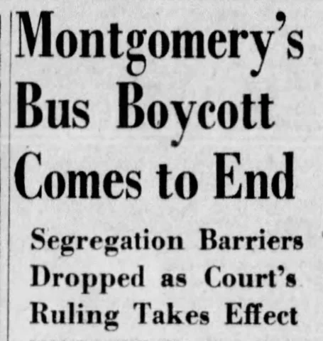 The End Of The Montgomery Bus Boycott