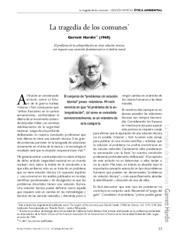 La Tragedia de los Comunes